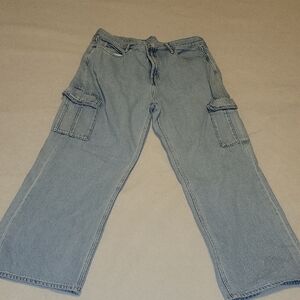 Women's Blue Cargo Pants